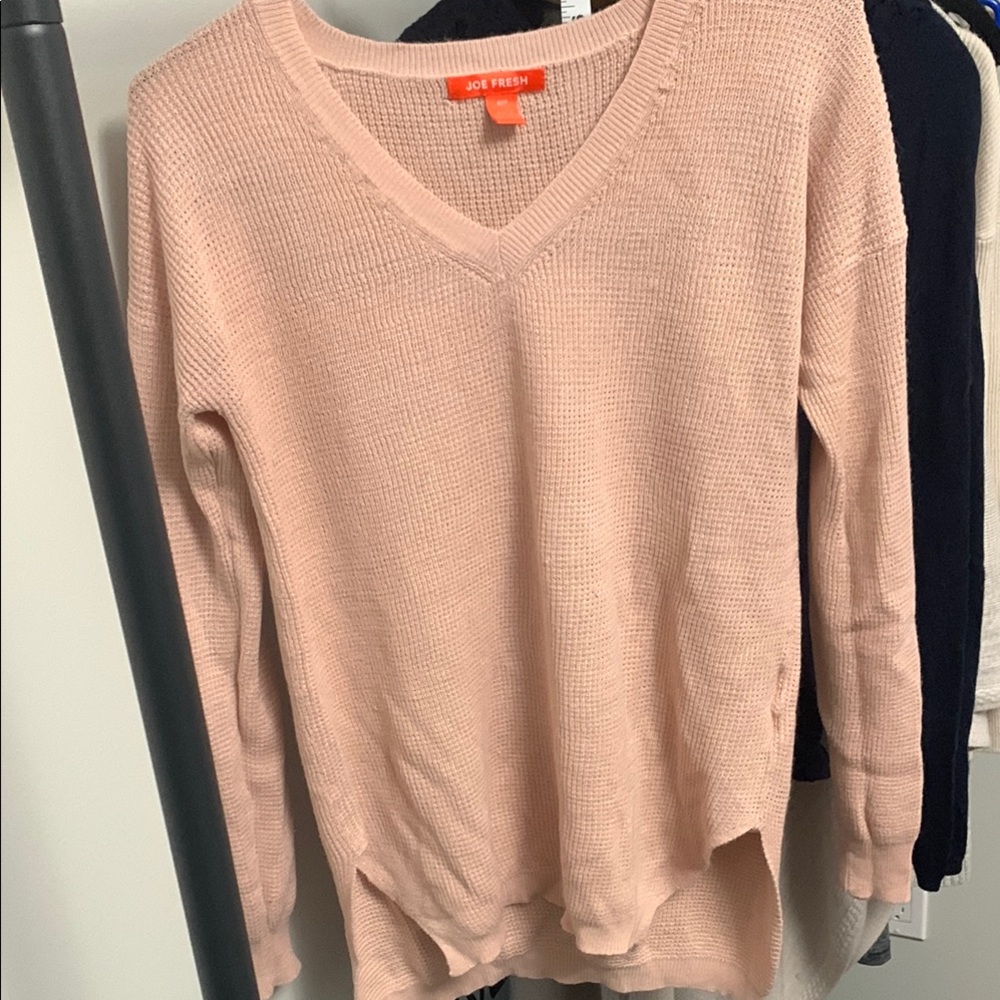 Joe Fresh Women's Pink Sweater Size S - minor flaw